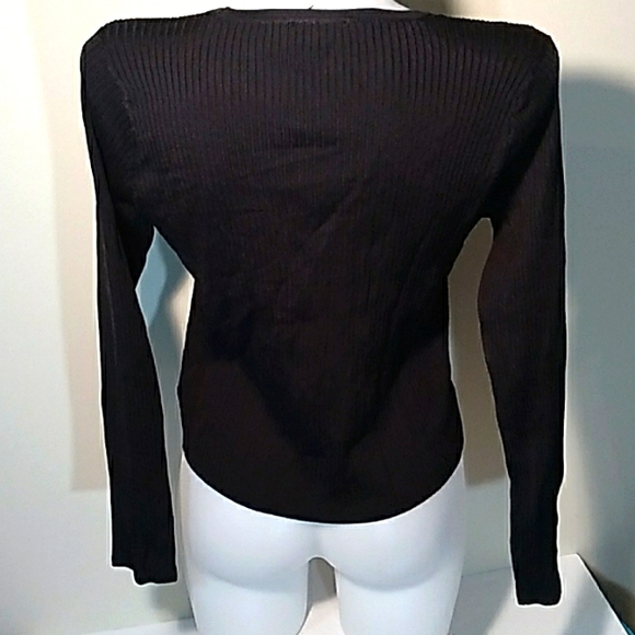 NWOT JUNO SWEATER BY L'AGENCE BLACK RIBBED KNIT - Picture 10 of 13